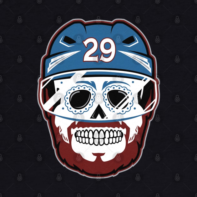 Nathan MacKinnon Sugar Skull by stevenmsparks